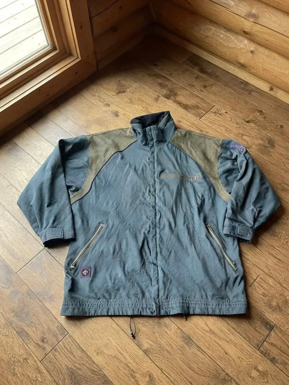 Vintage 90s Columbia Convert Jacket Men's XL Taiwan Gray Tan Snowboard Ski
